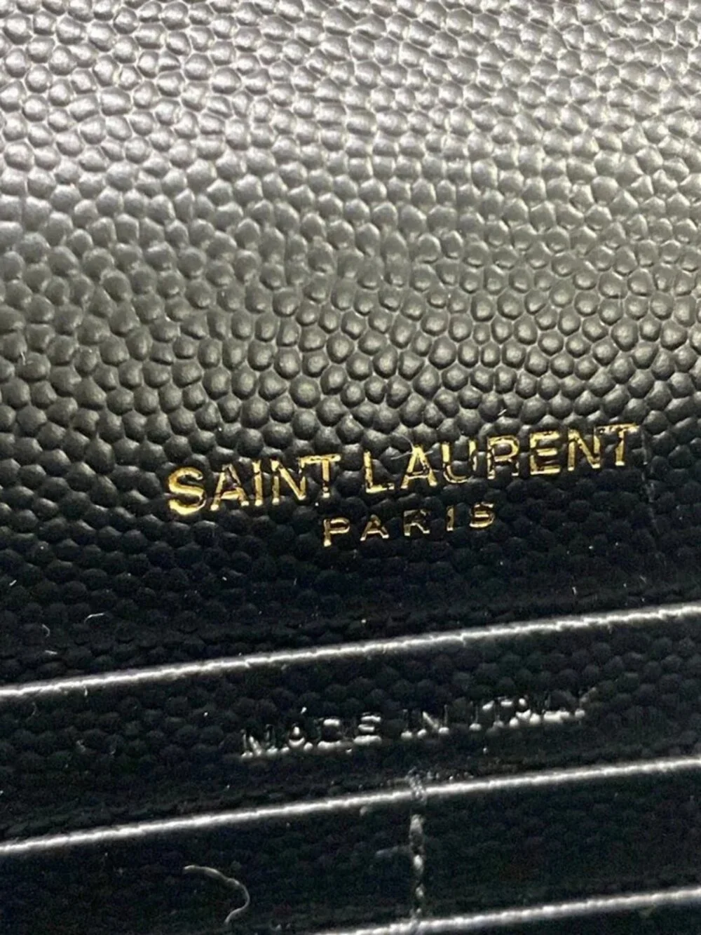 SAINT LAURENT PARIS Monogram Saint Laurent Envelope 393953 Black Leather - Picture 6 of 12